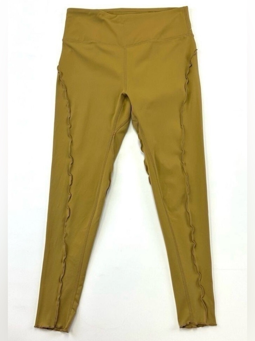 Free People Movement mustard inside out seam leggings Medium